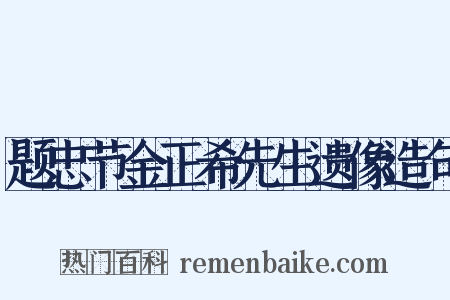 题忠节金正希先生遗像造句是什么意思的图片